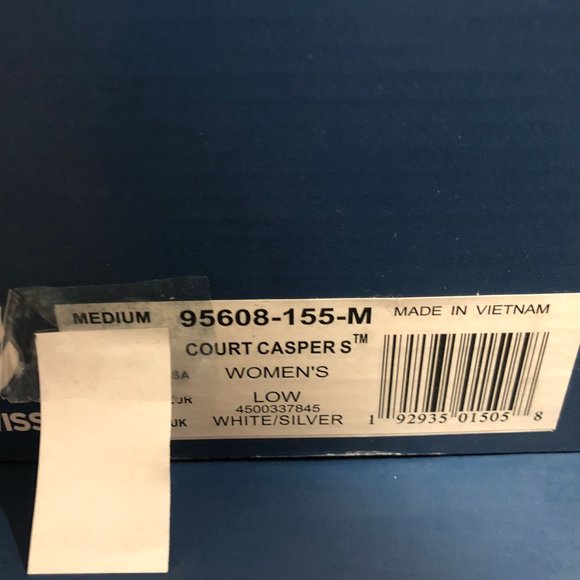 NWB K-Swiss memory foam shoe white COURT CASPER S - Picture 2 of 10